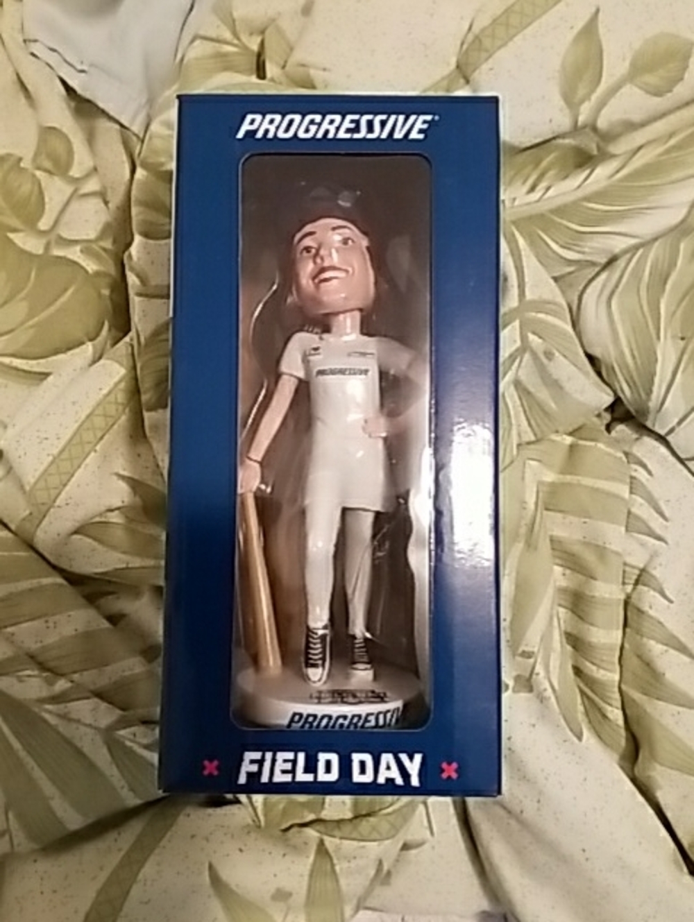 Progressive Field Day White Bobblehead Collectible